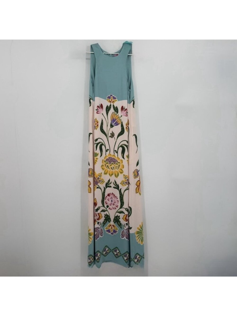 La Double J Racer Maxi Dress size S Small Blue Folk Flowers/Azzurro NWT $980 - Picture 2 of 7